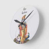 Custom Simple Lord Krishna avec la vache Horloge r (Angle)