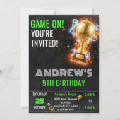 Custom Simple Soccer Birthday Invitation (Devant)