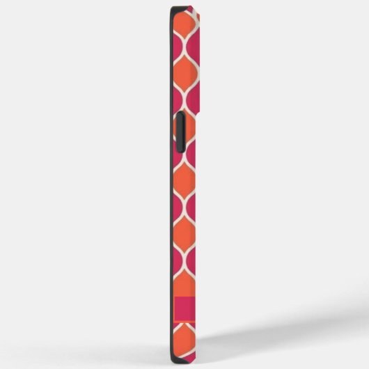 Custom Sinaasappel Roze Wit Geometrisch Case-Mate iPhone Case (Achterkant / Rechts)