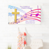 Custom Sing HALLELUJAH CHRIST IS RISEN Easter Spandoek (Insitu)