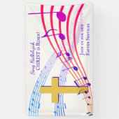 Custom Sing HALLELUJAH CHRIST IS RISEN Easter Spandoek (Verticaal)