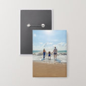 Custom Single Photo Personalized  Button (Voorkant / Achterkant)