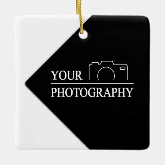 Custom Sjabloon Bedrijf Creëer Uw Eigen Keramisch Ornament (Voorkant)