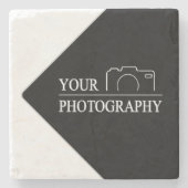 Custom Sjabloon Bedrijf Creëer Uw Eigen Stenen Onderzetter (Voorkant)