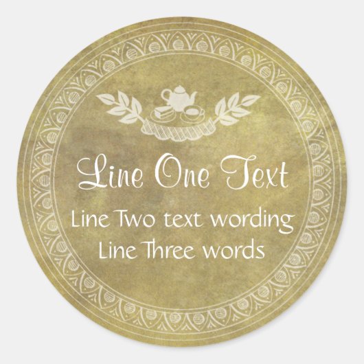 Custom Sjabloon Food Gift Sticker (Voorkant)