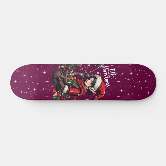 Custom Skateboard Deck - "Elf Christmas" (Horz)