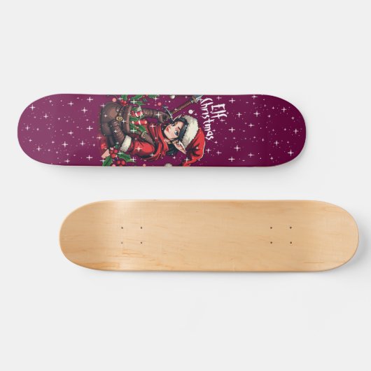 Custom Skateboard Deck - "Elf Christmas" (Horz)