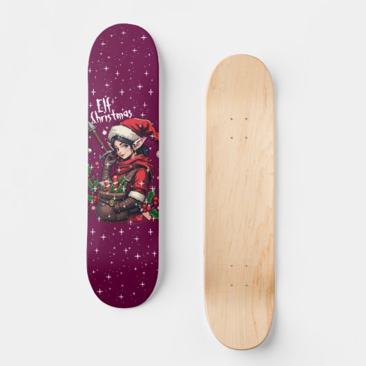 Custom Skateboard Deck - "Elf Christmas" (Recto)