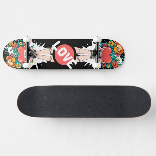 Custom Skateboard Deck - "Hands with Heart" (Horz)