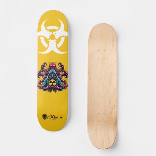 Custom Skateboard Deck - "Mutant Biohazard" (Recto)