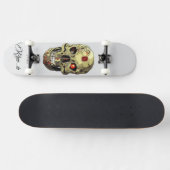 Custom Skateboard Deck - "Skull Cyborg"  (Horz)