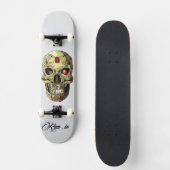 Custom Skateboard Deck - "Skull Cyborg"  (Recto)