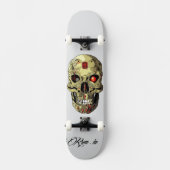 Custom Skateboard Deck - "Skull Cyborg" (Recto)