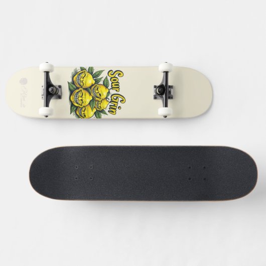 Custom Skateboard Deck - "Sour Grin" (Horz)