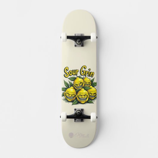 Custom Skateboard Deck - "Sour Grin" (Recto)