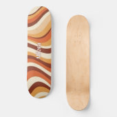 Custom Skateboard with 70s Retro Wave Graphic (Recto)