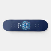 Custom Skateboard with Blue Tiger Graphic (Horz)