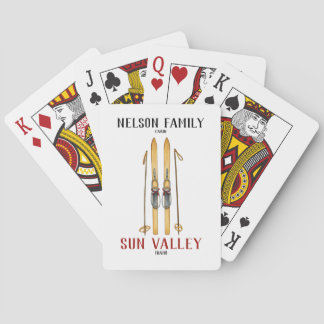 Custom Skiing Cabin Personalized Poker Cards Pokerkaarten