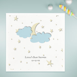 Custom Sky met Baby shower voor maan & sterren Servet