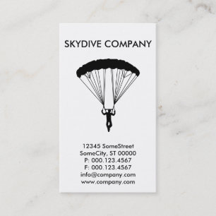 Custom SkyDive Business Visitekaartje