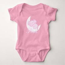 Custom Sleeping Elephant Baby Bodysuit