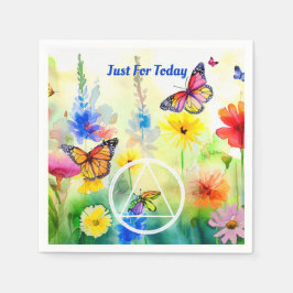 CUSTOM Slogan AA Symbol Butterflies and Flowers Servet