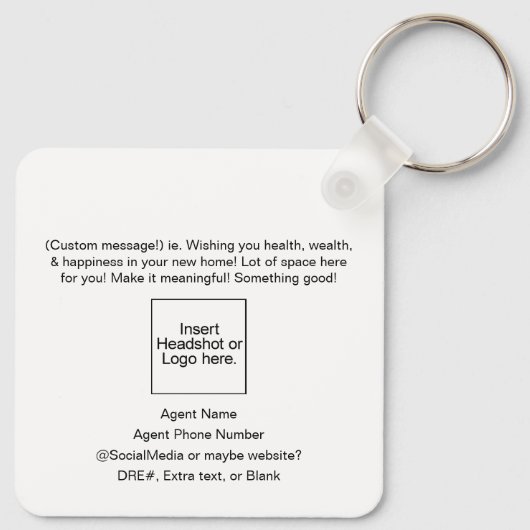 Custom Sluiting Gift Sleutelhanger voor ECHTE agen (Achterkant)