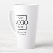Custom Small Business Logo Personalized Branded Latte Mok (Linkerhoek)