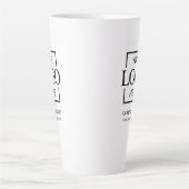 Custom Small Business Logo Personalized Branded Latte Mok (Voorkant)