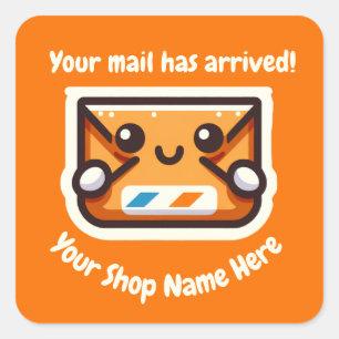 Custom Small Business Uw e-mail is aangekomen Vierkante Sticker