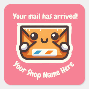 Custom Small Business Uw e-mail is aangekomen Vierkante Sticker