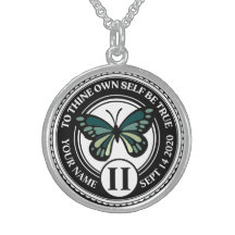 Custom Sobriety Medallion met Vlinder