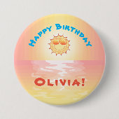 Custom SoCal Sunset Ronde Button 7,6 Cm (Voorkant)