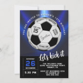Custom Soccer Ball Modern Birthday Fully Editable Kaart (Voorkant)