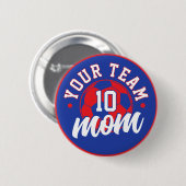 Custom Soccer Mom Button with Number (Voorkant /achterkant)