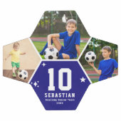 Custom Soccer Team Player Photos and Text Voetbal (Enkel)