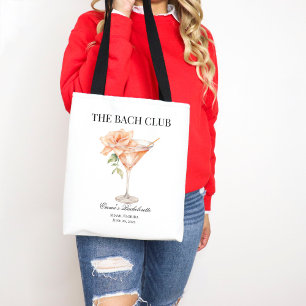 Custom Social Club Blush Cocktail Bachelorette Draagtas