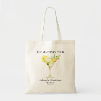Custom Social Club Lemon Cocktail Bruiloft Tote Bag