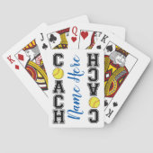 Custom softbal coach dank u cadeau - beslag up! pokerkaarten (Achterkant)