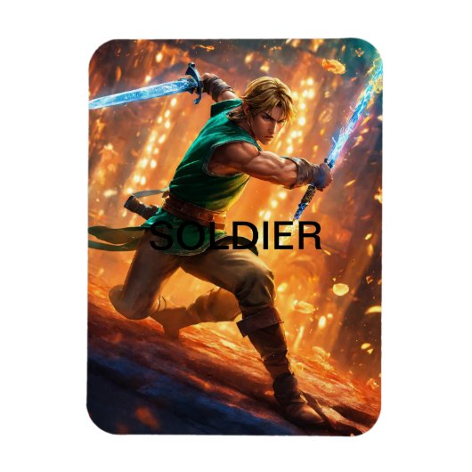Custom Soldier Photo Magnet: Flex Design Magneet (Verticaal)