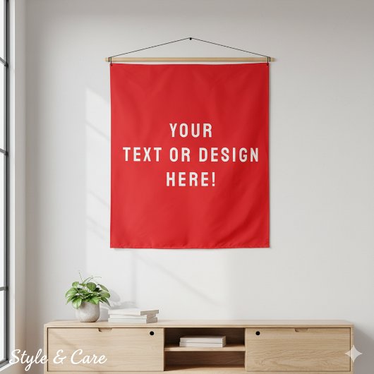 Custom Solid Red Tapestry – gepersonaliseerd voor  Wandkleed