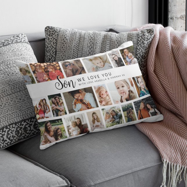 Custom Son 18 Photo Collage Kussen (Creator heeft geüpload)