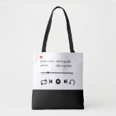 Custom Song Title Tote Bag |Personalized Music bag (Devant)