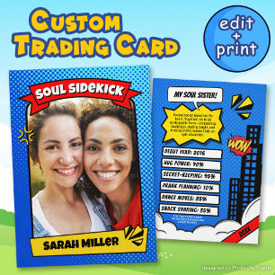 Custom Soul Sister Kaart Gift Comic Trading Kaart Contactkaartje