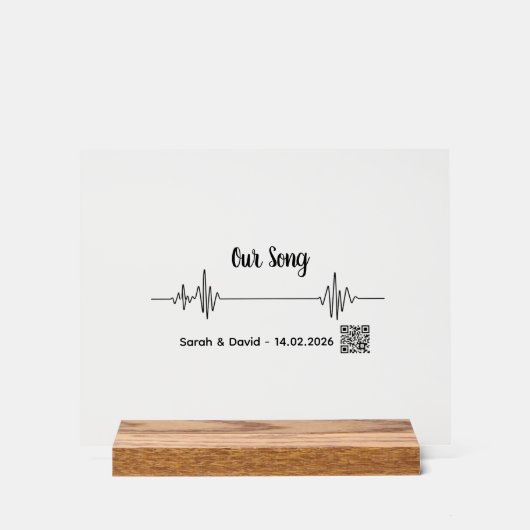 Custom Soundwave Song Acrylic Block-Personalized (Recto)