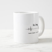 Custom Soundwave Song Code Mug-Personalized Voice  Extra Grote Beker (Voorkant rechts)