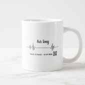 Custom Soundwave Song Code Mug-Personalized Voice  Extra Grote Beker (Rechts)