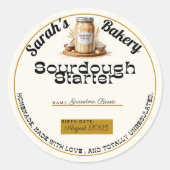 Custom Sourdough Start Small Business Label (Voorkant)