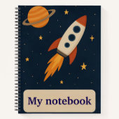 Custom Space Adventure Notitieboek voor jongens (Voorkant)