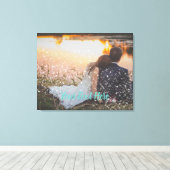 Custom Sparkle Light Effect Bruiloft Canvas Idee Afdruk (Insitu (Houten vloer))